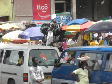 Trotro at Makola Market, Accra. Courtesy of Carifrique on Flickr.